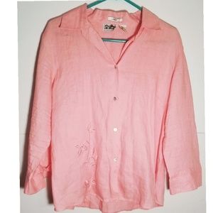 Edward Irish Linen long sleeve button down shirt